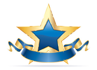 blue star white banner sharp