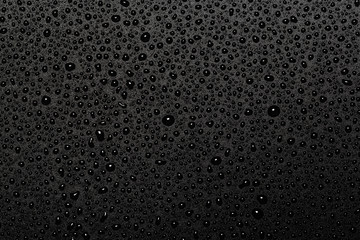 abstract water drops on a dark black  background