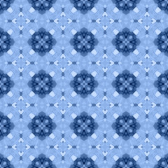 Blue triangle mosaic detailed seamless textured pattern background