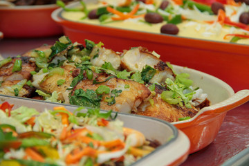 Filé de peixe assado de forno com ervas