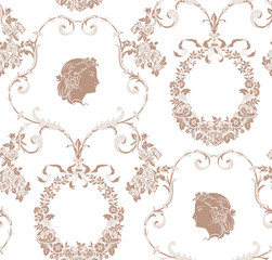 floral lace seamless pattern