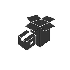 box icon black. symbol graphic vector illustration