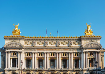 Fototapeta na wymiar The Opera Garnier in paris France.it is regarded as one of the architectural masterpieces of its time.