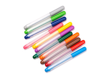 Colorful Felt Tip Pens .Multicolored Felt-Tip Pens .Multicolored Felt-Tip Pens isolated on a white background .