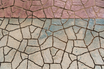 Texture of the walk way in the park of Thailand,Stone walk way background.