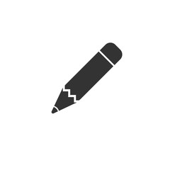 Icon Pencil Black. vector. Illustrator. on white background. symbol