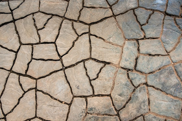 Texture of the walk way in the park of Thailand,Stone walk way background.