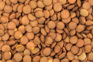 Lentils. Lentils background. Green lentils pattern. Natural organic lentils for healthy food