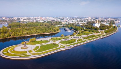 Yaroslavl with Strelka park and Assumption cathedral