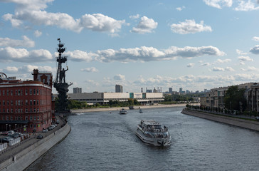 Fototapeta premium view of kremlin and river in moscow russia