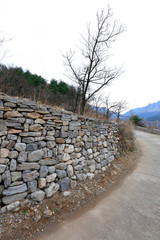 Rural rock wall