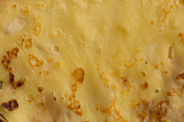 Culinary product. Fried pancakes. The texture of the dough.	