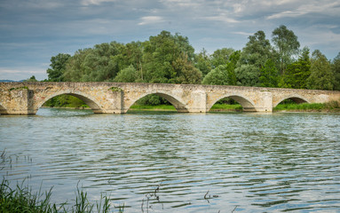 The Buriano bridge over the Arno river in Italy