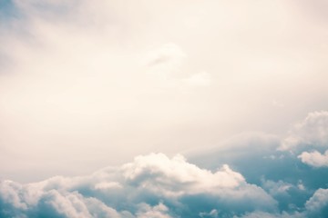 background of white fluffy clouds