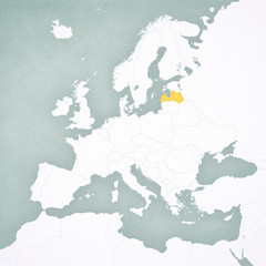 Map of Europe - Latvia