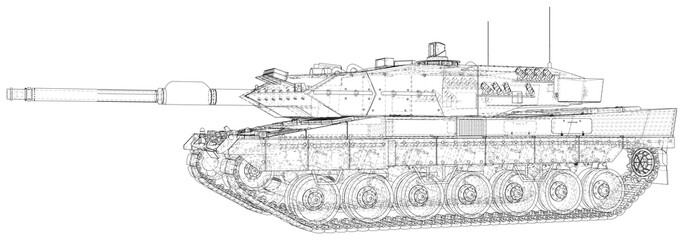Obraz premium Military machine. EPS10 format. Vector created of 3d.