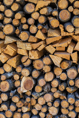 Split Dry Firewood Texture Background