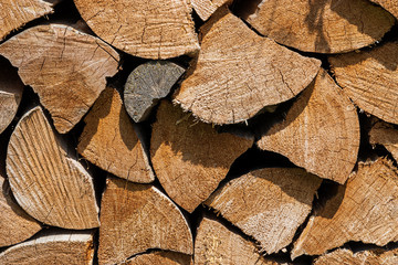 Split Dry Firewood Texture Background