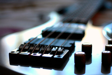 Bass guitar at the photo shoot