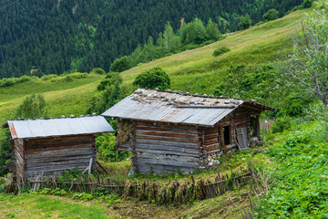 Old wooden house in Savsat, Artvin province, Turkey