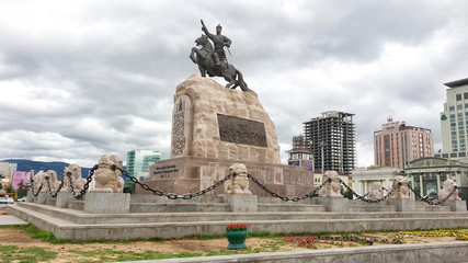 Obraz premium Sukhbaatar Square at Ulaanbaatar - Mongolia