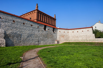 Fototapeta na wymiar Defensive Wall of the Old Synagogue in Krakow