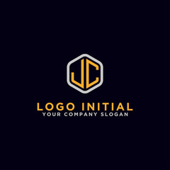 Obraz premium inspiring logo designs for companies from the initial letters of the JC logo icon. -Vectors