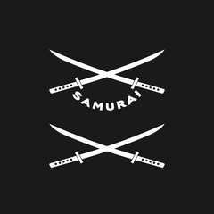 Japanese samurai logo icon simple