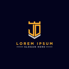 Fototapeta premium Inspiring company logo designs from the initial letters JD logo icon. -Vectors