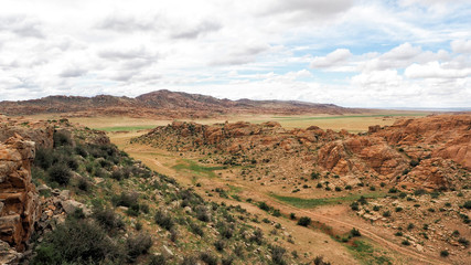 Baga Gazariin Chuluu, rock formations at the Gobi Desert, Mongolia
