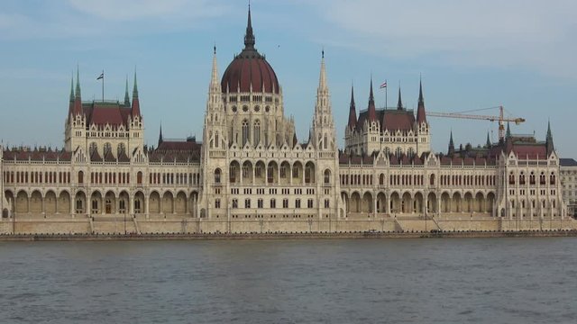 Hungary, Budapest, June 13, 2019. View of famous  Hungarian Parliament building.