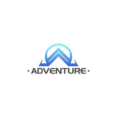 Mountain illustration, outdoor adventure logo design inspiration