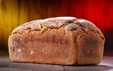 Large loaf of fresh organic bread