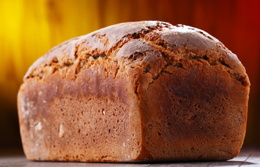 Large loaf of fresh organic bread