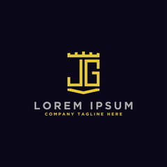 Fototapeta premium Inspiring company logo designs from the initial letters JG logo icon. -Vectors