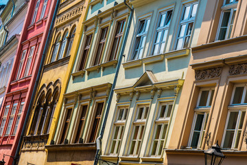 Obraz premium Historic architecture of the old town in Krakow, Poland