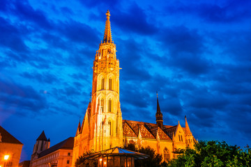 Obraz premium Matthias Church on the Castle hill in Budapest, Hungary