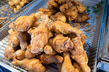 taiwanese fried chicken on a plate in the street