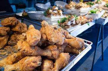 taiwanese fried chicken on a plate in the street