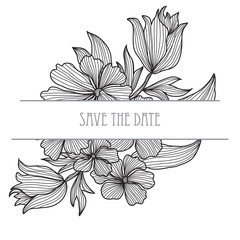 floral card template