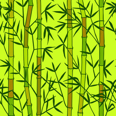 Bamboo seamless pattern, eps10 vector illustration. hand drawing