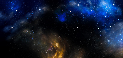 deep space, abstract blue background