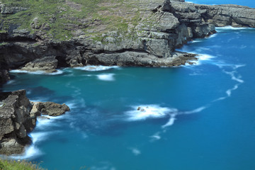Spanish north coast cliff, Cabo de Quejo, Cantabria