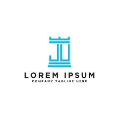 Inspiring company logo designs from the initial letters JU logo icon. -Vectors