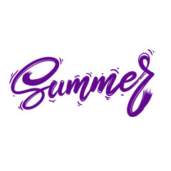 Summer. Lettering phrase for postcard, banner, flyer.