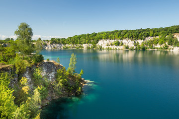 Zakrzowek Lake.  Landscape, Former excavations flooded with water near Krakow