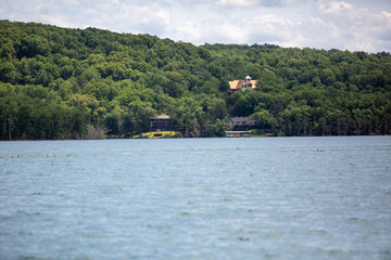 Fototapeta na wymiar on the water at the lake 