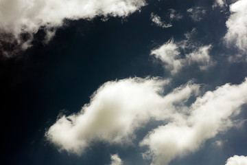 Black sky with white clouds dark mood space art fifty megapixels