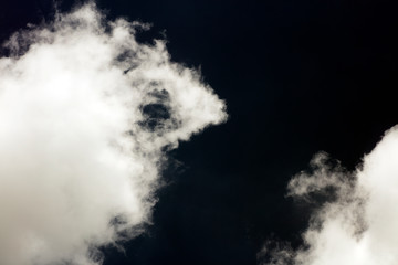 Black sky with white clouds dark mood space art fifty megapixels