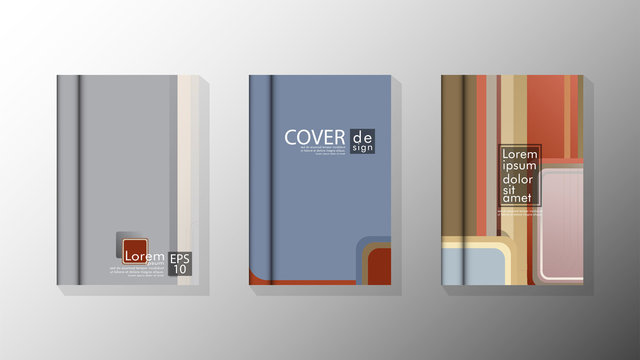 Vector collection of book cover backgrounds. eps 10 vector design illustrations